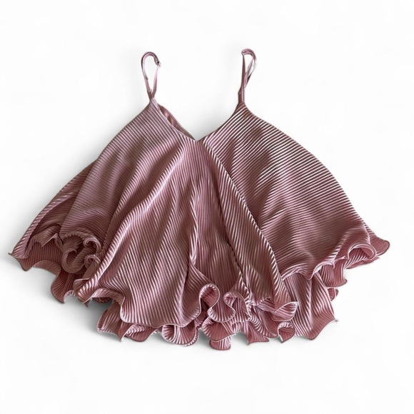 Pink Ruffled Strappy Top - Picture 1 of 4